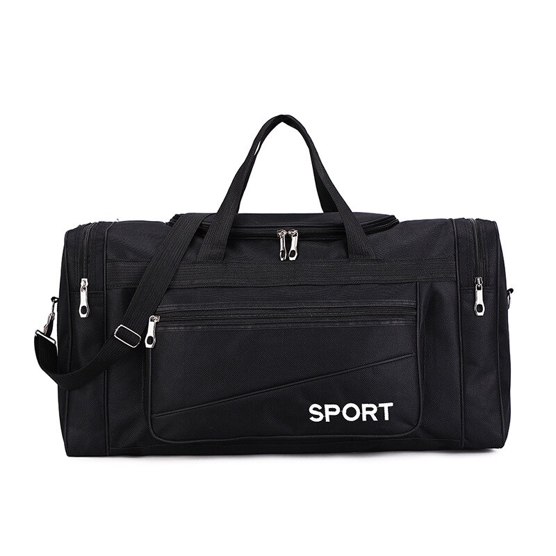 Oxford Casual Travel Bag Waterproof Men's Travel Bags Weekend Multi-pocket Large Carry On Luggage Bag For Male Travelling: Black