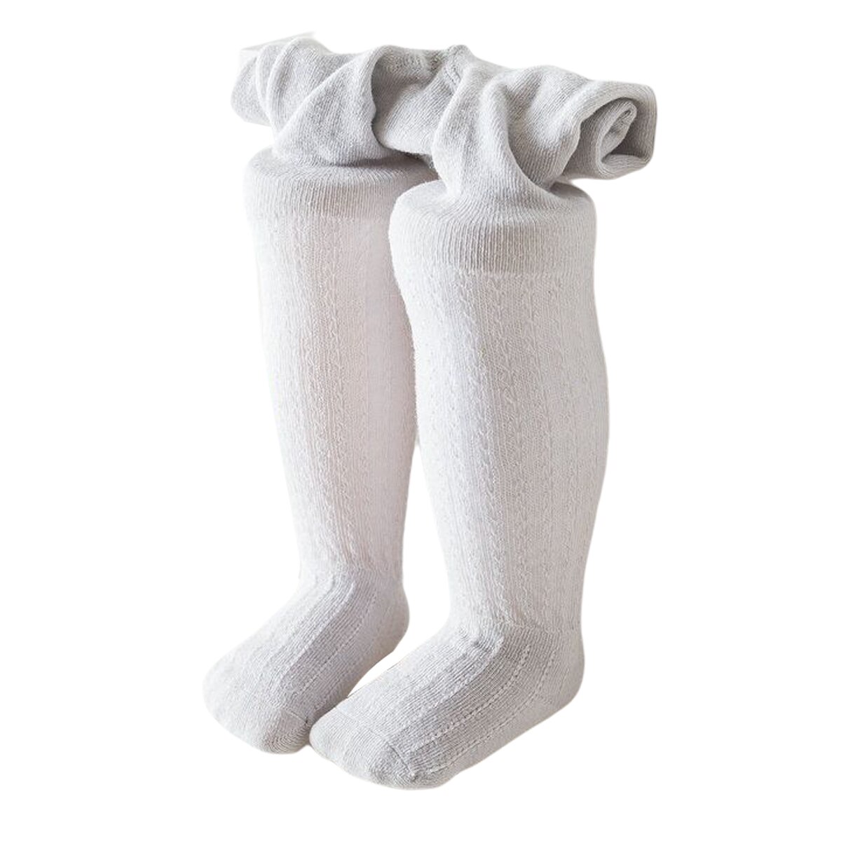 Simple bébé filles couleur unie Leggings été bébé Anti-moustique respirant maille une pièce collants: Gris / 12M