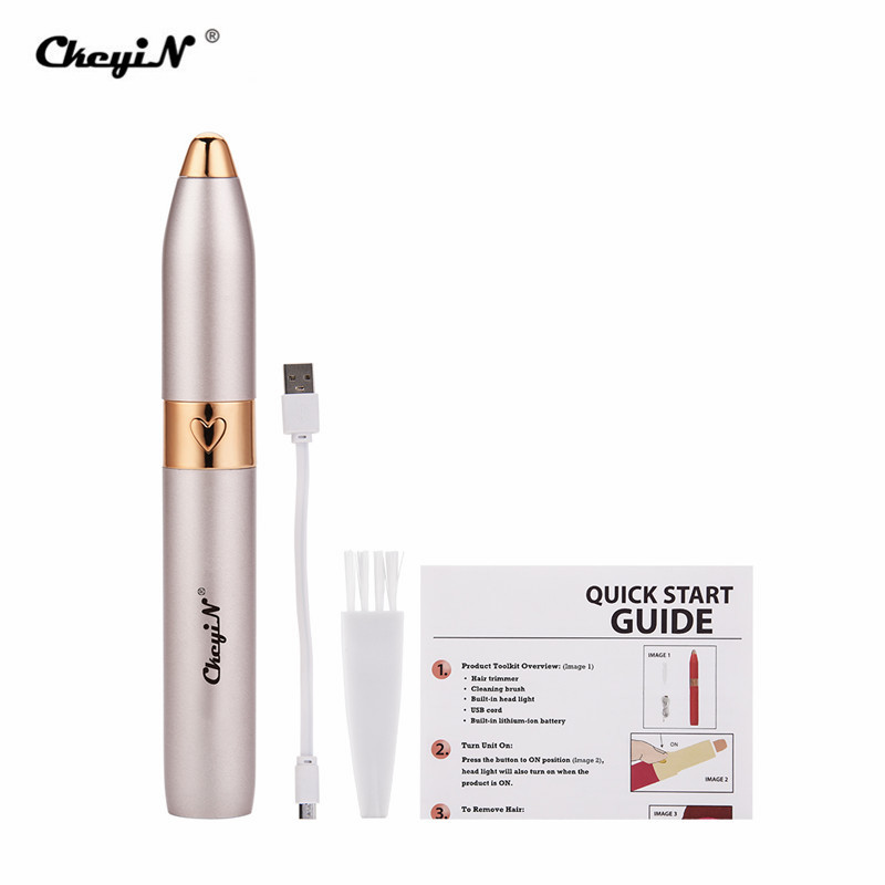 CkeyiN Wenkbrauwpotlood Trimmer Make Pijnloos Eye Brow Epilator Mini Scheerapparaat Scheerapparaten Draagbare Facial Hair Remover Vrouwen depilator