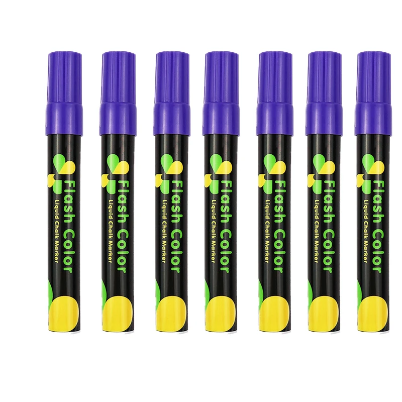 7/9 Stuks Vloeibaar Krijt Uitwisbare Markeerstift Whiteboard Graffiti Led Advertentie Krijtbord Fluorescerende Marker Pen Art Supplies: Blauw