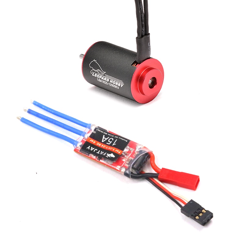 FATJAY Leopard Hobby LBA1625 brushless inrunner motor +FATJAY 15A ESC combo for RC 1/24 1/28 car MINI-Q brushless upgrade