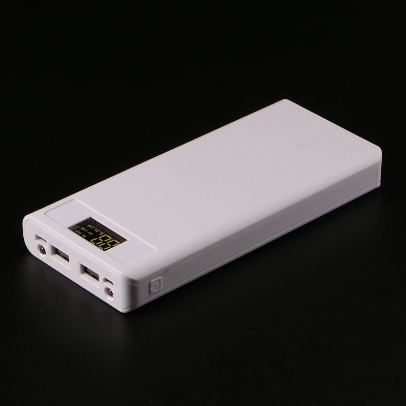 Dual USB LED Light 8x 18650 Battery DIY Power Bank Box Holder For Mobile Phone