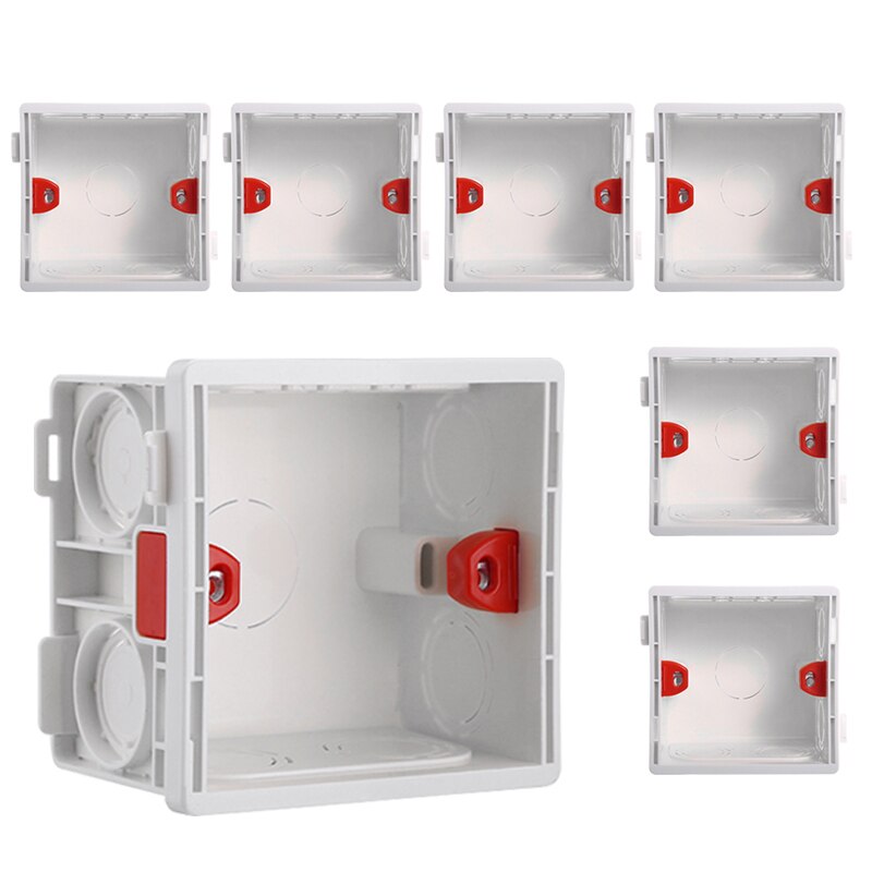 86 type British Standard electrical adjustable mounting box cassette switch socket junction box concealed internal mounting box: Gold