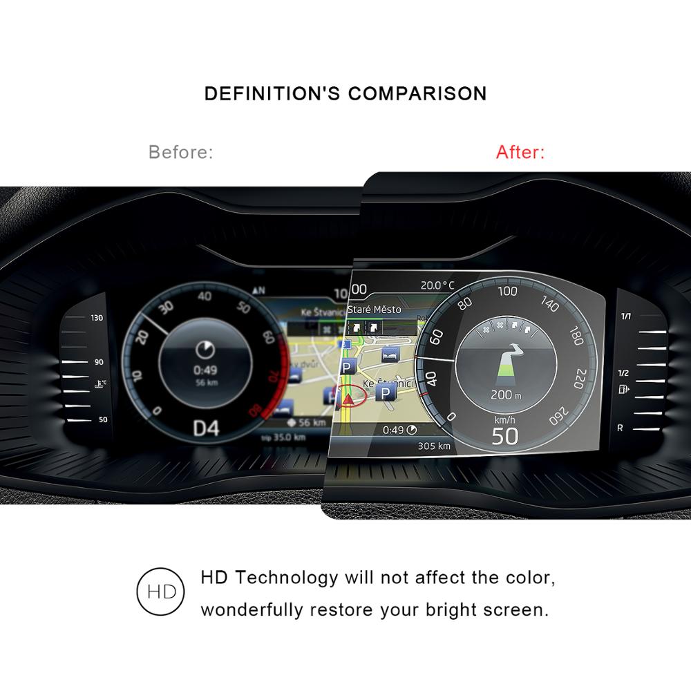 RUIYA Car Screen Protector For Octavia/kodiaq/Superb/Karoq/Kamiq 10.25Inch LCD Dashboard Display Interior Accessories