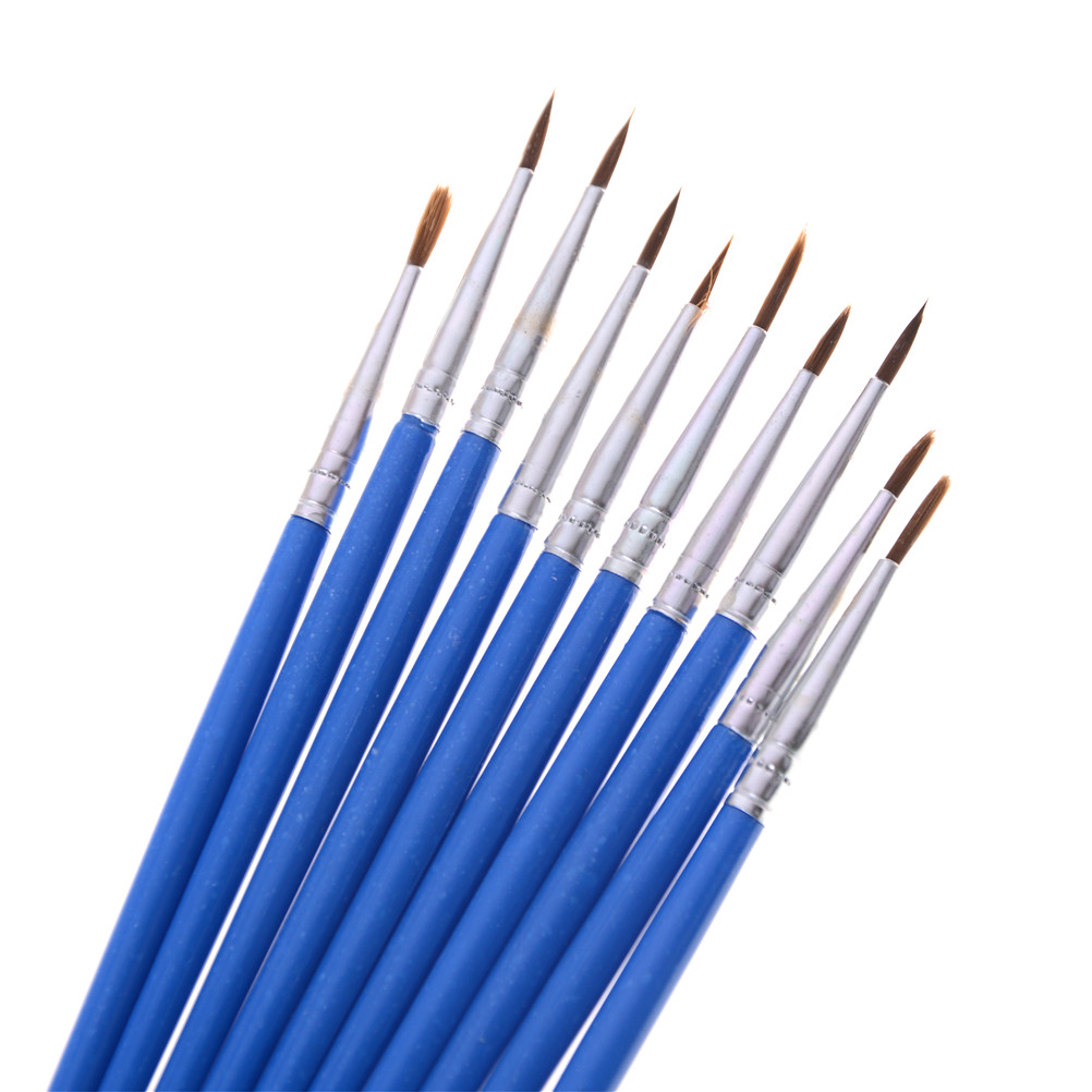 MYPANDA 10pcs Model Special Point Brush Models Hobby Painting Tools Accessory Hook Line Pen
