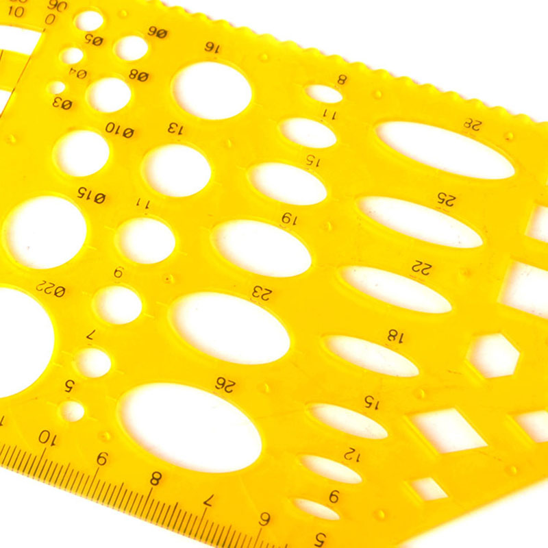 Multifunction Hollow Drawing Template School Student Art Circle Ellipse Geometry Drafting Ruler Protractor Measuring Tool