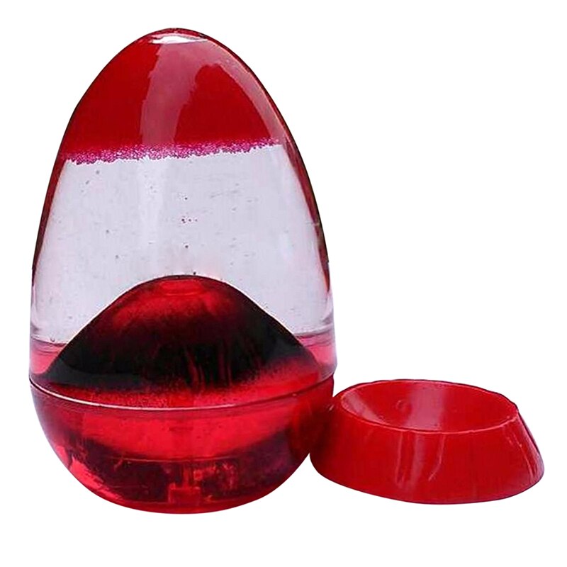 Oeuf sable horloge liquide huile verre sablier sablier minuterie décor à la maison Relax: Red