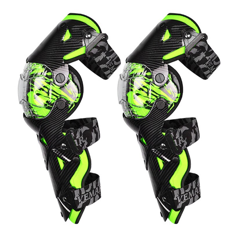 Vemar-joelheira para motocicleta, protetor de joelho para adultos, corrida de motocross, equipamento de proteção para pilotar, segurança para moto: E-18-GN-Knee Pads