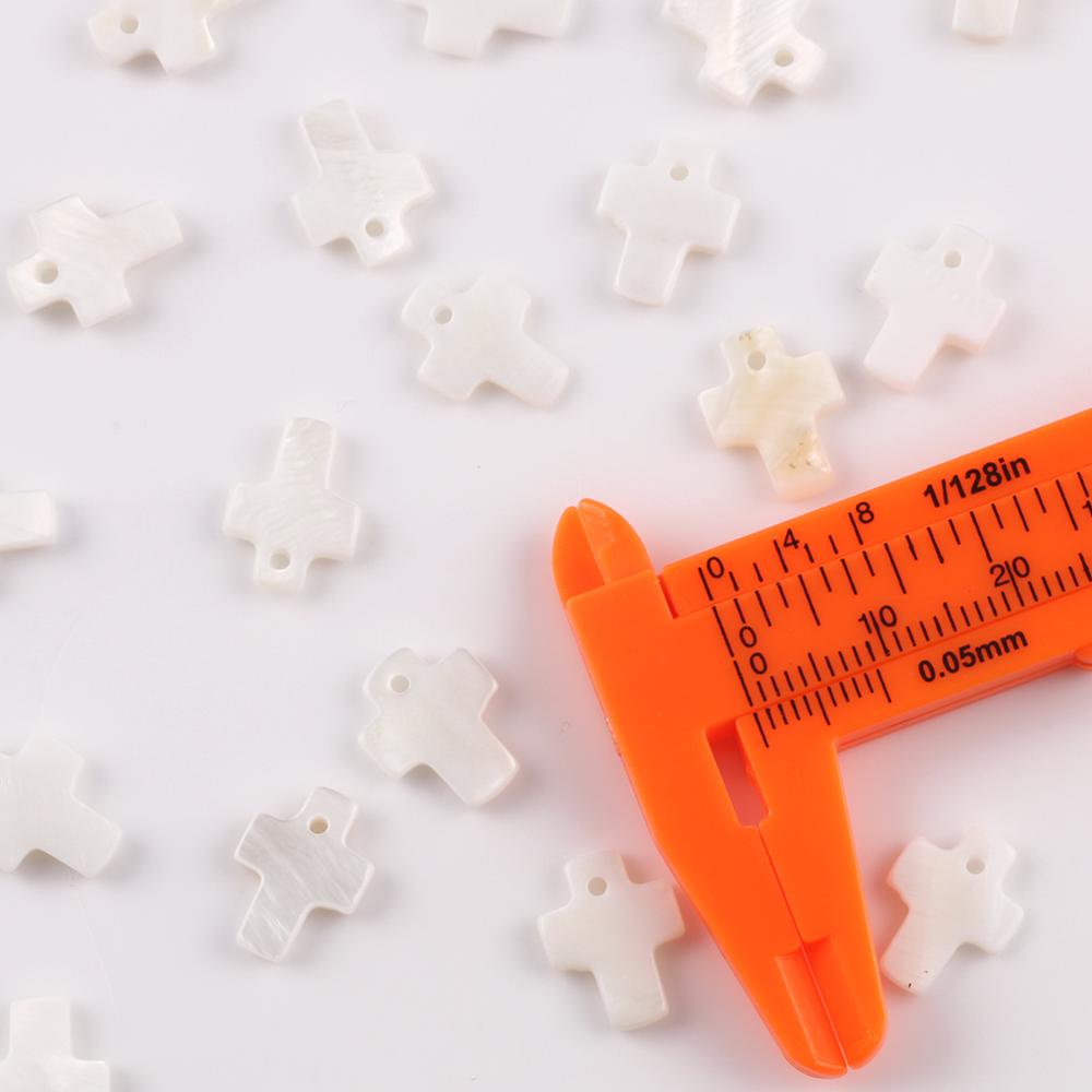 12x10x2 mm Naturalna masa perłowa Biały krzyż Kształty Muszla Koraliki Charms Bransoletka Wisiorek Do DIY Biżuteria Akcesoria do tworzenia biżuterii