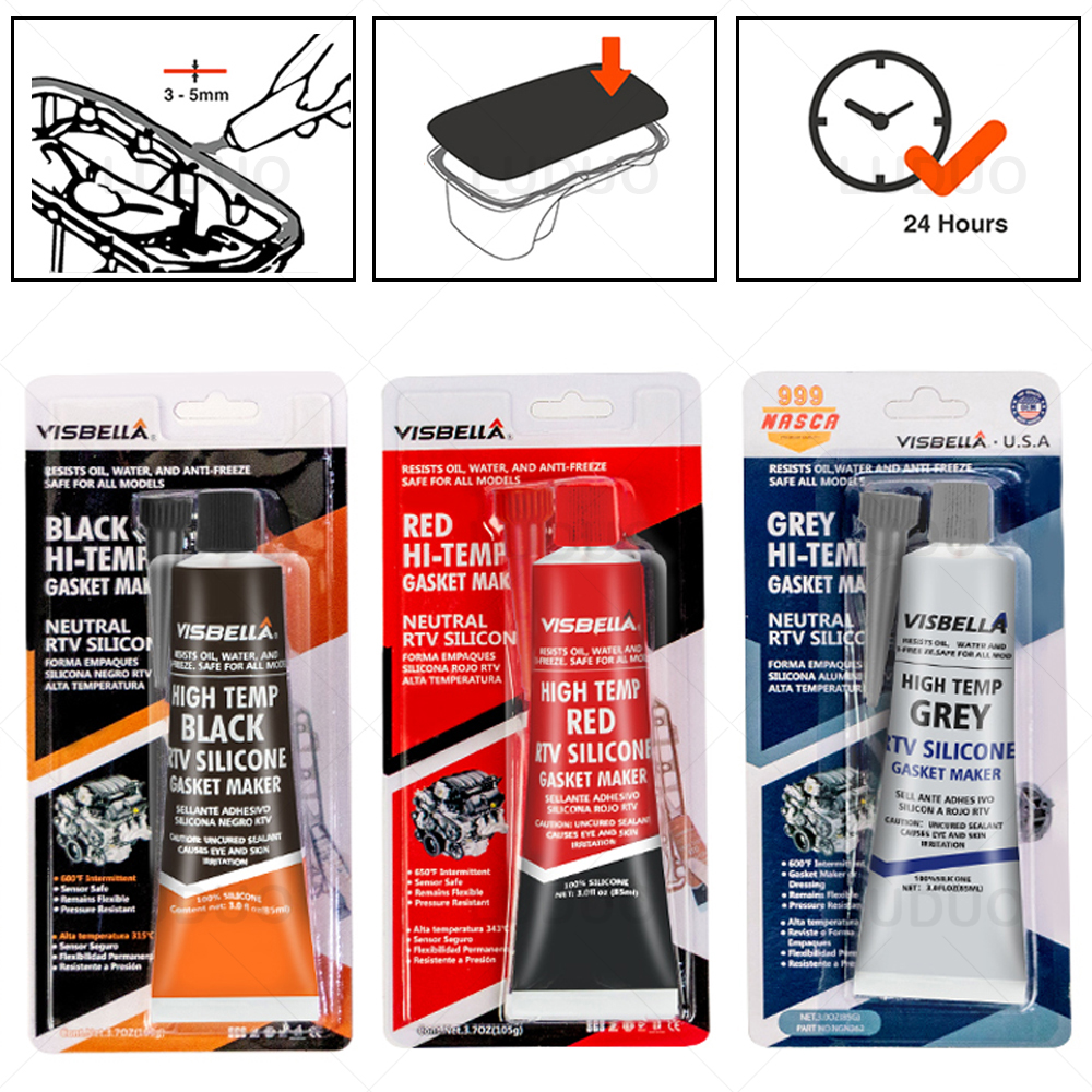 Sellador adhesivo de silicona RTV de alta temperatura, pasta fuerte súper pegamento de 85g para reparación de sellos de espacio de Motor de coche, relleno de Motor