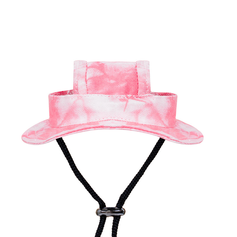 Pets Hat with Ear Holes Adjustable Baseball for Medium Small Dogs Summer Dye Cats Sun Cap Pet Outdoor Hat Supplies: M / Pink