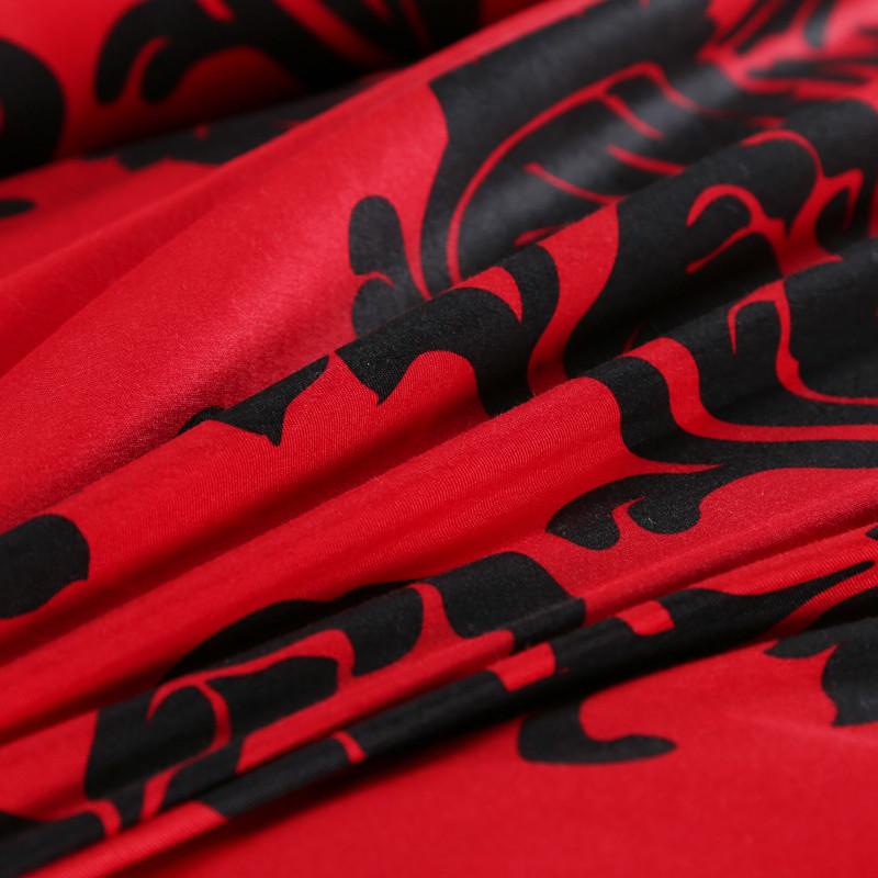 40 3 pièces rouge/noir/blanc housse de couette King Size linge de lit maison housse de couette bohème et Europe drap de lit literie taies d'oreiller