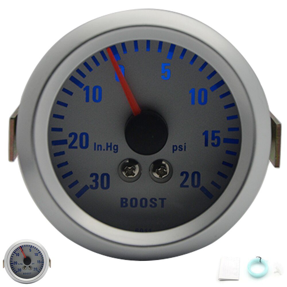 Depåtuning 2 &quot; 52mm led bilboost/vattentemp/oljetemp/oljetryck/varvräknare/volt/vakuummätare+mätare: Boost gauge psi