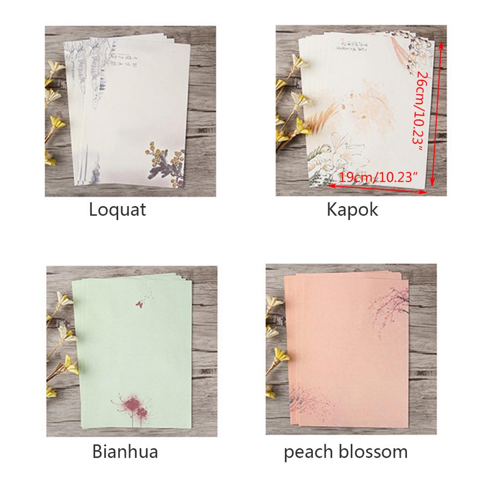32pcs Home Vintage Writing Letter Paper Retro Writing Stationery School Supplies: Default Title