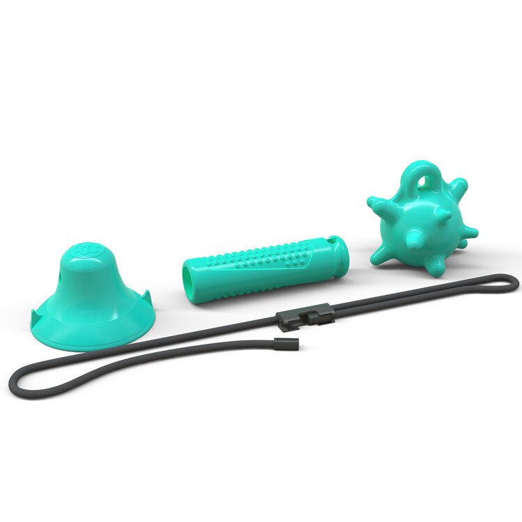 canna ventosa giocattolo tre-pezzo forniture per animali da compagnia nuovi prodotti nuovi modelli di esplosione di vendita calda bastone molare morso-resistente palla: Luce Verde