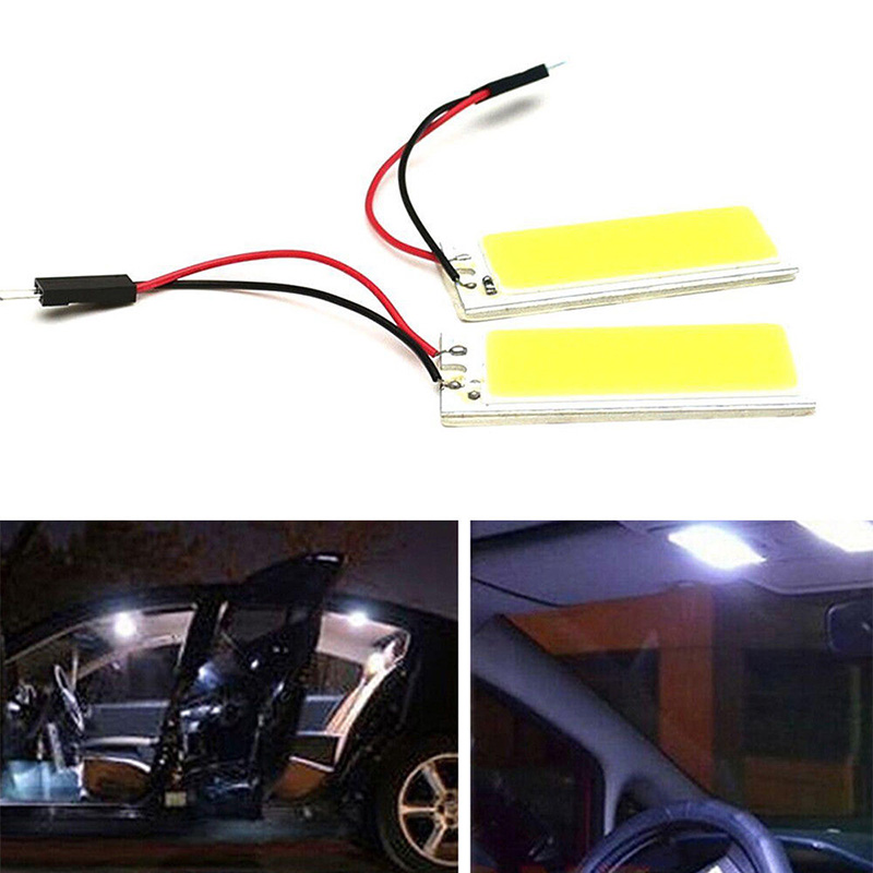 2 piezas 12V Xenón HID Blanco 36-LED COB cúpula mapa bombillas de luz Interior del coche de la lámpara del Panel