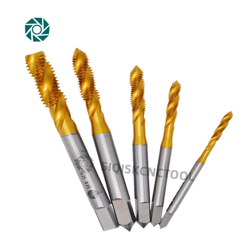 Máquina SIQICNC, rosca de tornillo, enchufe métrico, grifos de tornillo, juego de M3-M12, juego de taladro de rosca M3 M4 M5 M6 M8 M10 M12, grifo de máquina