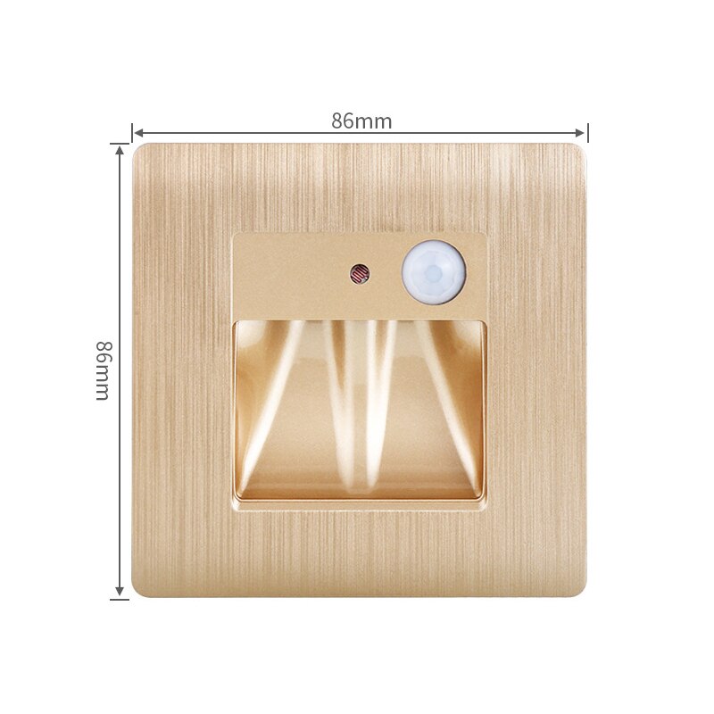 Motion Sensor Recessed Led Stair Light 85-265V led wall Sconce lighting Indoor Step stairway wall lamps warm / cool white
