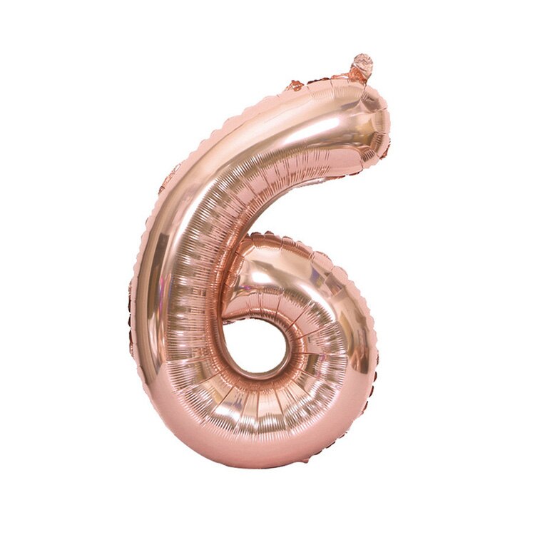 Rose Gold Wedding Birthday Party Balloons Happy Birthday Letter Foil Balloon Baby Shower Anniversary Event Party Decor Supplies: 32inch 6