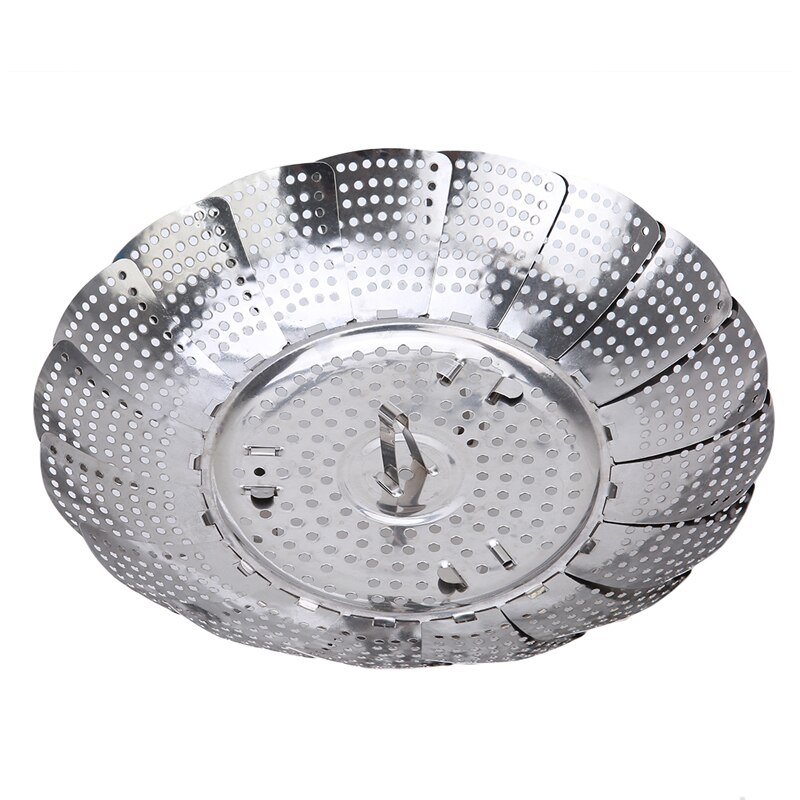 Pliant en acier inoxydable alimentaire vapeur légumes fruits panier à nourriture maille panier à vapeur ustensiles de cuisine pour la cuisson vapeur Dia.21/26/28cm