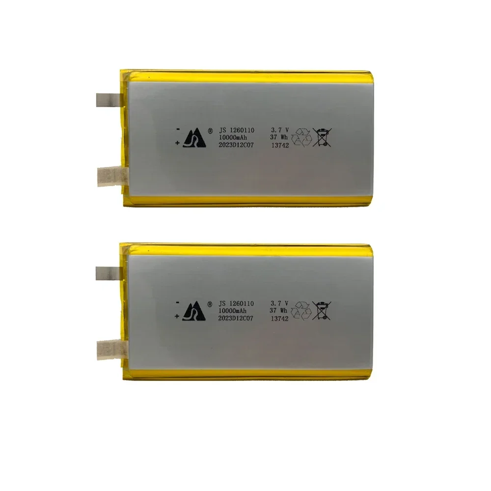 3.7v 10000mah 1260110 bateria de polímero de lítio/bateria de íon de lítio com placa de proteção para banco de potência gps 100% capacidade real: Preto