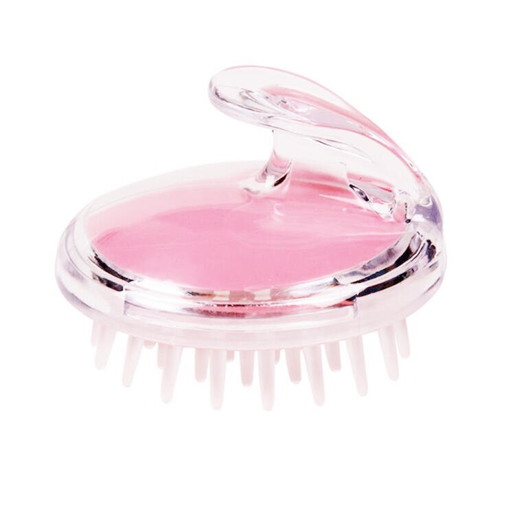 Mjuk silikon schampo hårbotten dusch kroppstvätt hår massage massage borste kam bad spa bantning styling verktyg hem badrum: Rosa