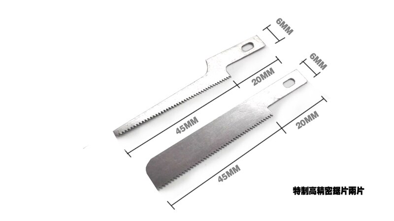 Model maken tool Staal model saw Mini handzaag Dunne blade Met 2 zaagbladen