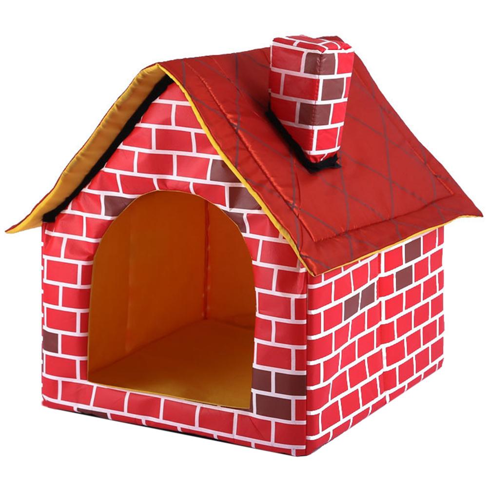 Cão de estimação portátil casa do gato dobrável inverno quente cama do animal de estimação ninho bonito casa forma gato filhote de cachorro canil filhote de cachorro caverna suprimentos: B