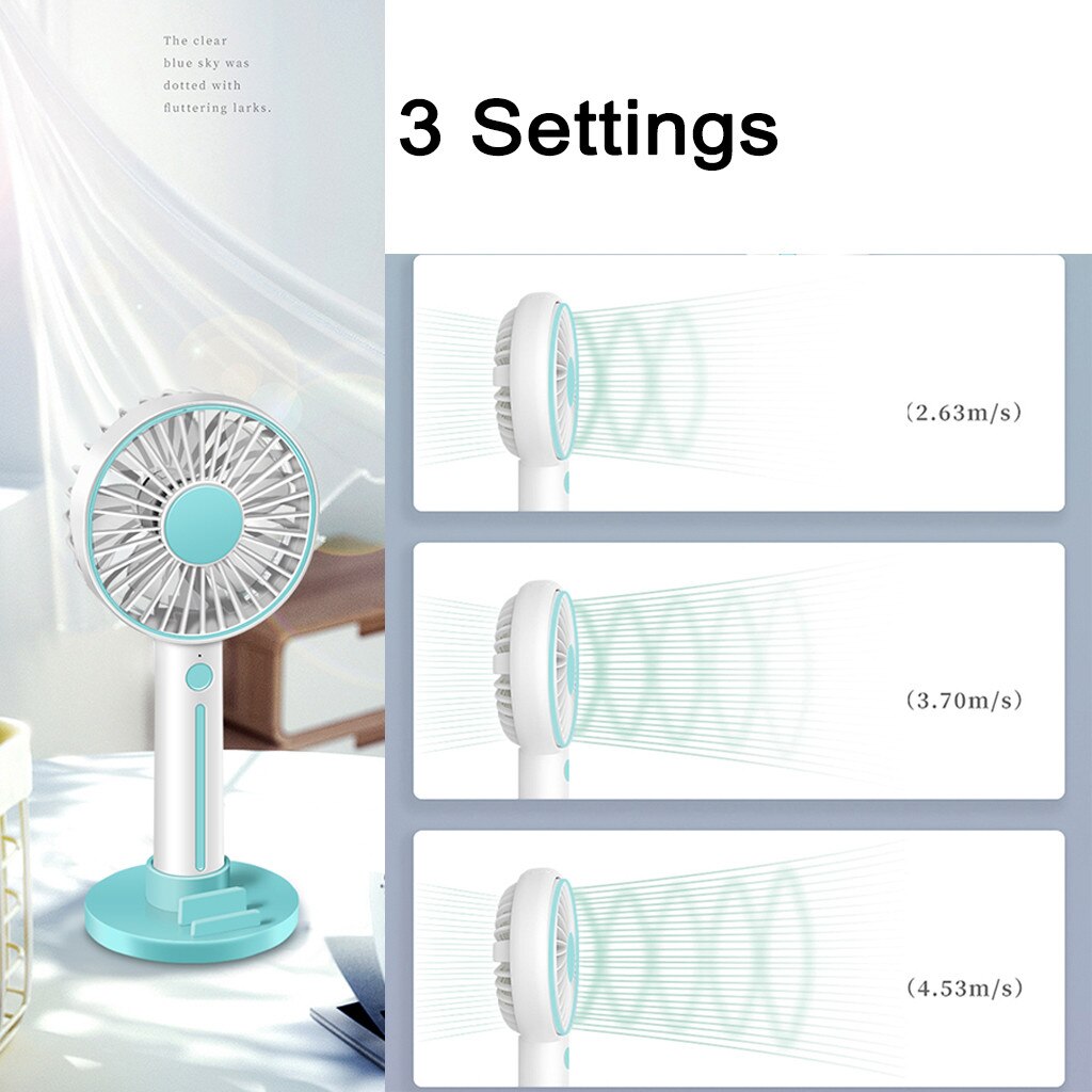 Personal Low Noise Portable USB Handheld Multi-function Mini Fan Summer Cool Desk Stroller Table Cooling Electric Fan