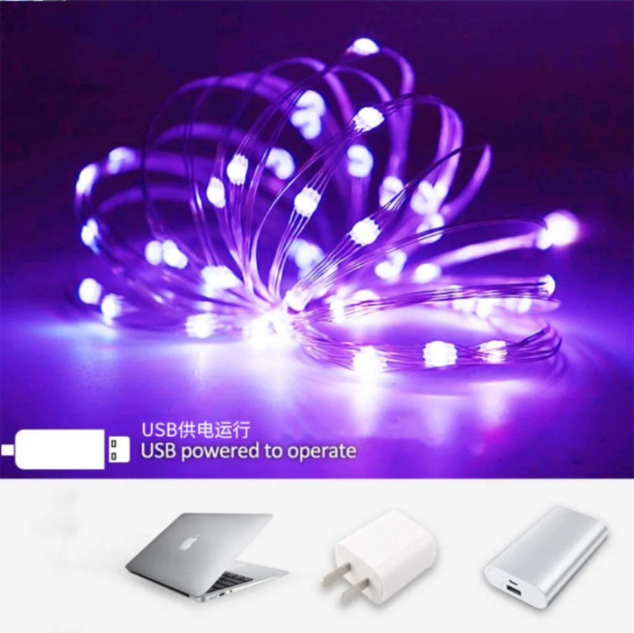 5/10/20M USB LED Lichterketten Kupfer Silber Draht Girlande Licht Wasserdicht Fee Lichter Für Weihnachten hochzeit Party Dekoration