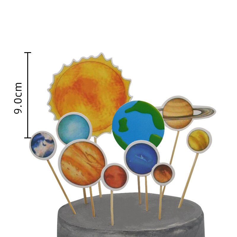 Universo stelle razzo astronauta luna buon compleanno lettera decorazione Cake Topper Dessert per la festa dei bambini regali adorabili per bambini: A11