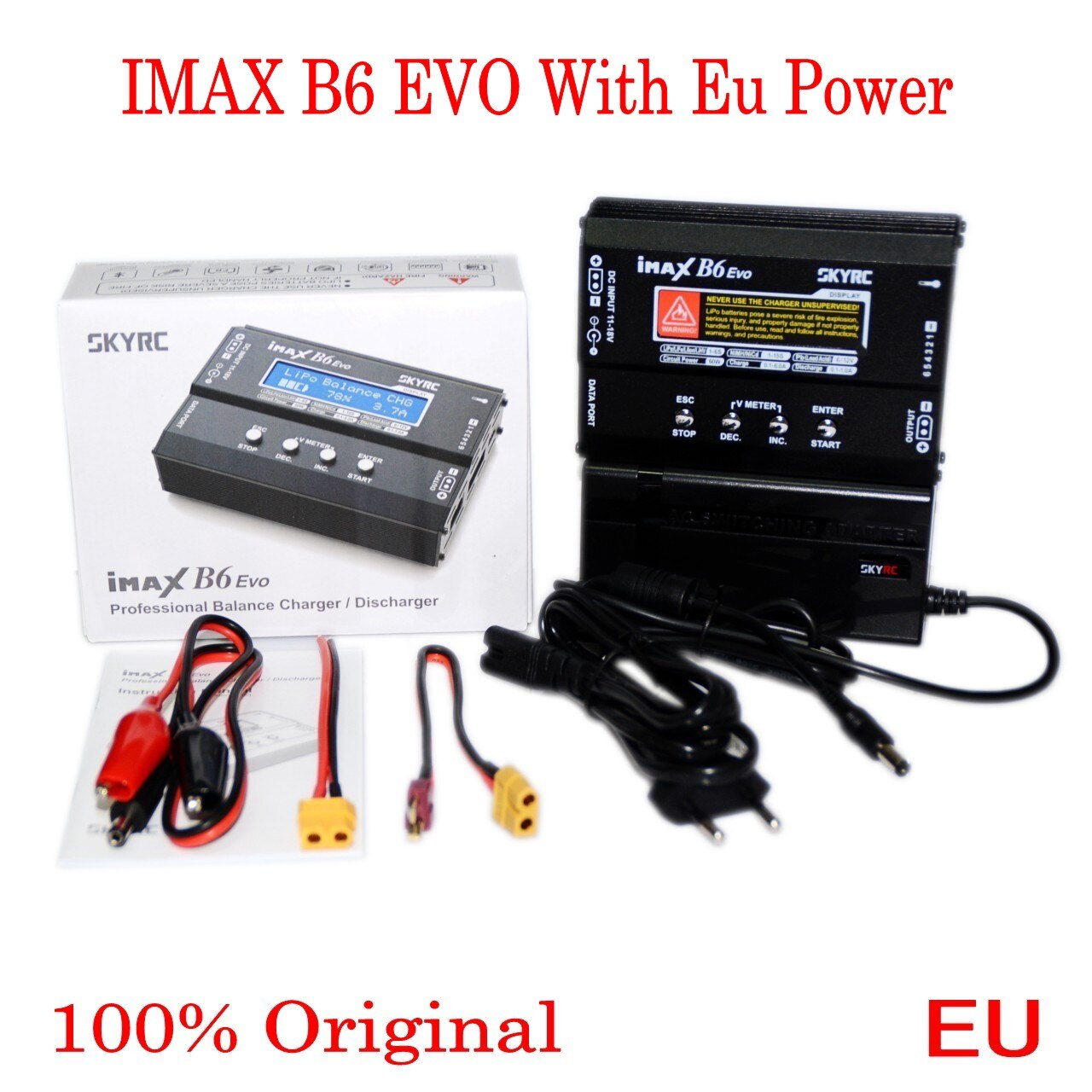 Original SKYRC IMAX B6 EVO 6A 60W Balance Charger Discharger Battery Charger For NiMH NiCD LiHV NiCd PB Li-ion XT60: B6 EVO EU