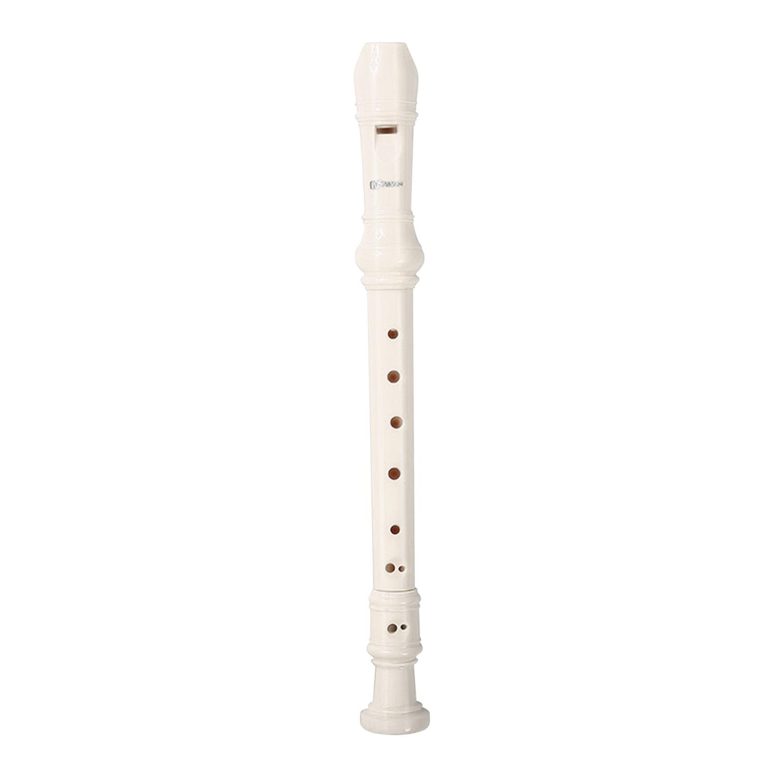 Sopraan Recorder Lange Fluit Met Cleaning Rod &amp; Pouch Muziekinstrument Voor Professionals: White 8 Hole