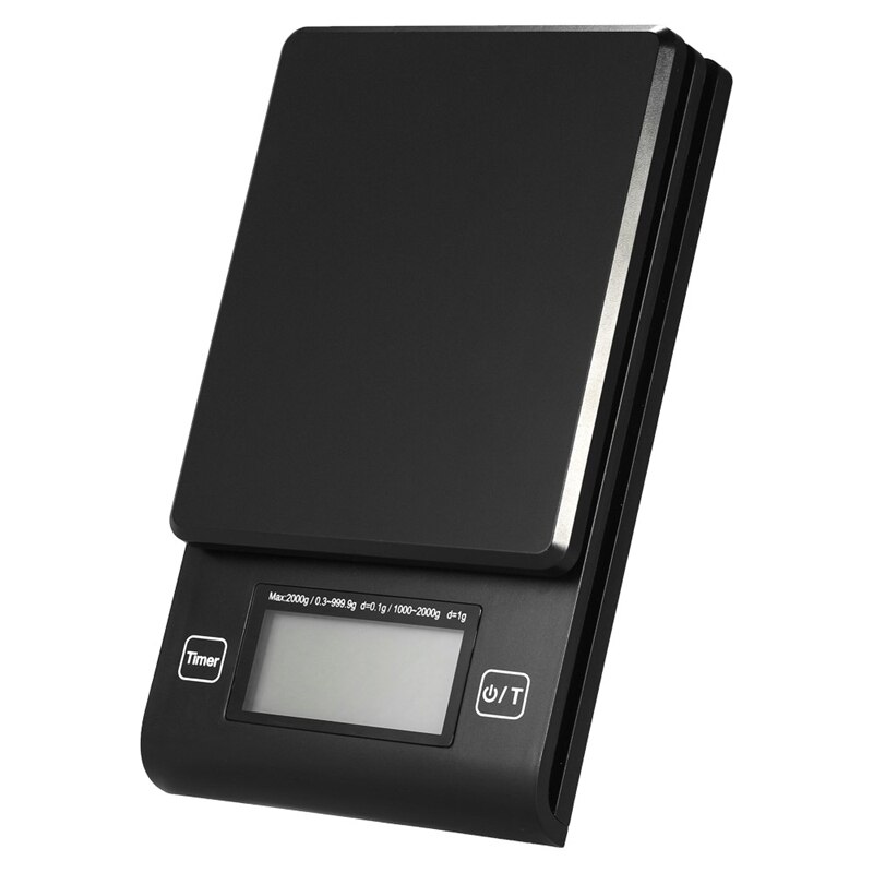 Digital Coffee Scale Multi-Function Kitchen Food Scale With Timer Temperature Probe Lcd Monitor 2000G / 1G