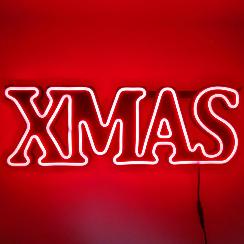 Deco 10x5 inches Red LED Neon Open Sign XMAS Ultra Bright LED Neon Lights Store Shop Windows Sign Advertising Lights Indoor lamp