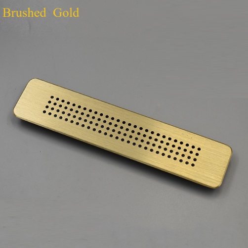 Grille d'air rectangulaire en aluminium pour meubles, couvercle de Ventilation avec trous en nid d'abeille, motif pour placard, 2 pièces: 14mm / Linen
