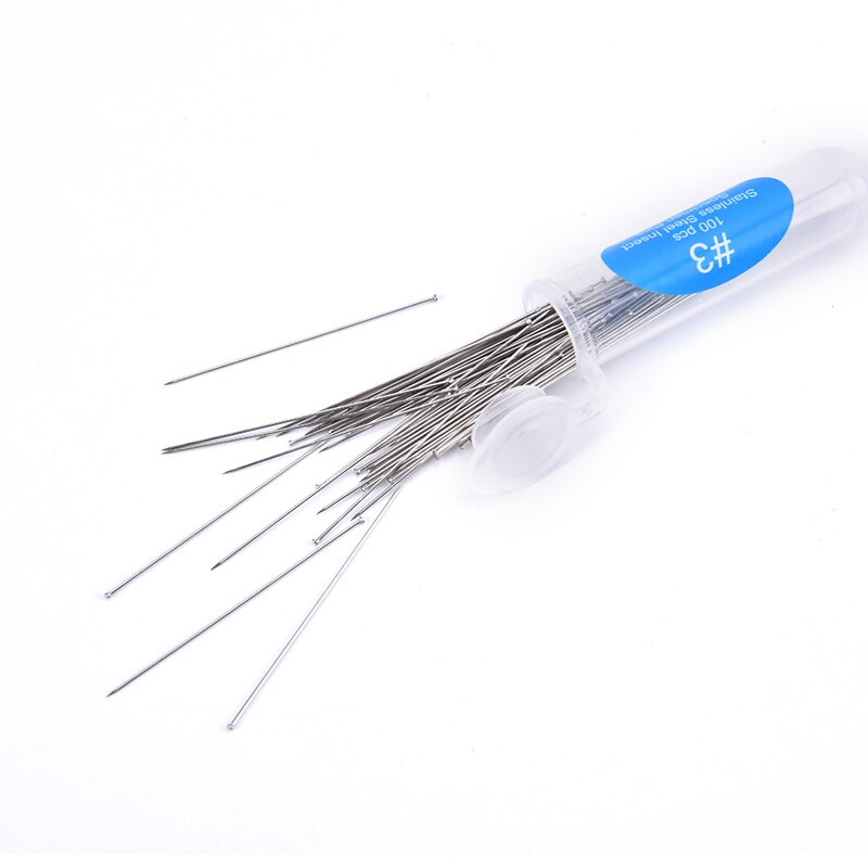 100Pc Insect Pin Specimen Needle Stainless Steel With Tube For School Lab Entomology Body Dissection Insect Needle: 3