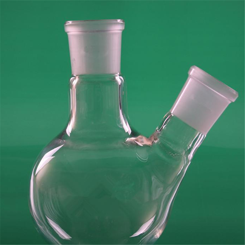 1000 ml, 29/32 o 24/29 de 2 Cuello, frasco de vidrio de fondo redondo, frascos de laboratorio hirviendo, cristalería de laboratorio de doble cuello