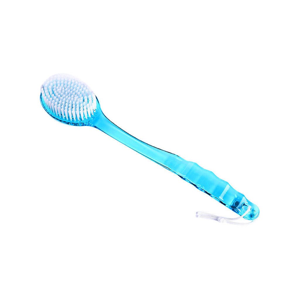 Cepillo de ducha de plástico de mango largo cepillo de limpieza de la piel cepillos de cuerpo para accesorios de baño herramienta de limpieza # jew: Sky Blue
