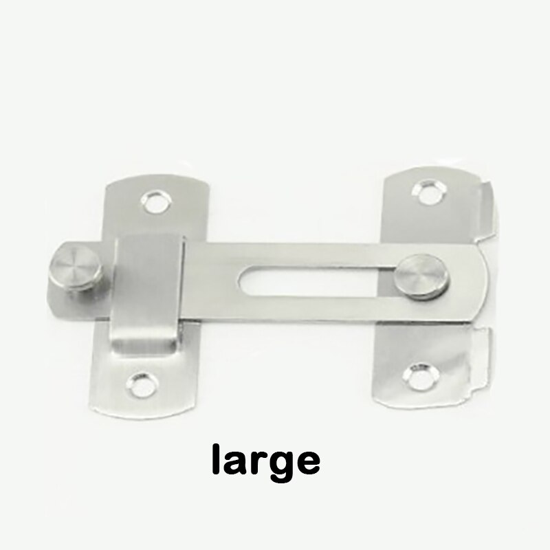 Guard Latch Bolt Sliding Door Lock Handle Stainless Steel Door Latches Home Safety Buckle Door Lock Accessories: large