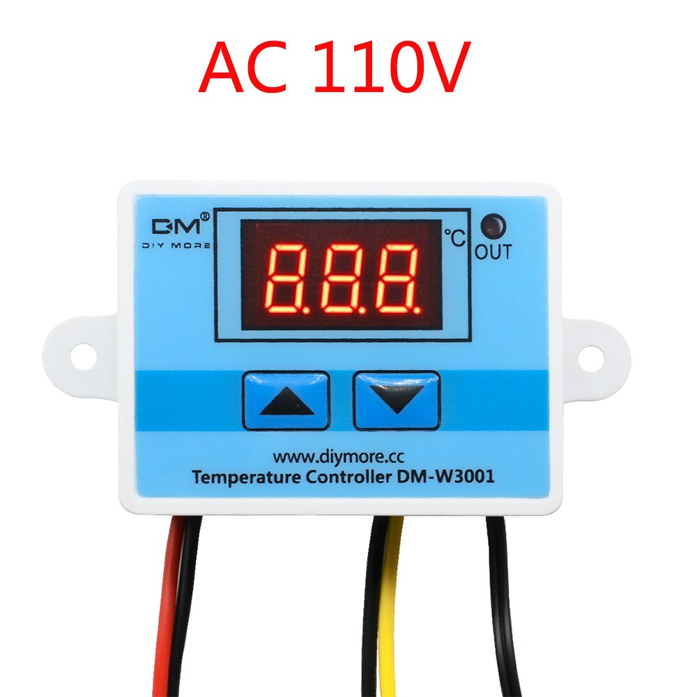 W3001 110V 220V 12V 24V Digital Temperature Controller Thermostat Thermoregulator Aquarium Incubator Water Heater Temp Regulator: AC 110V