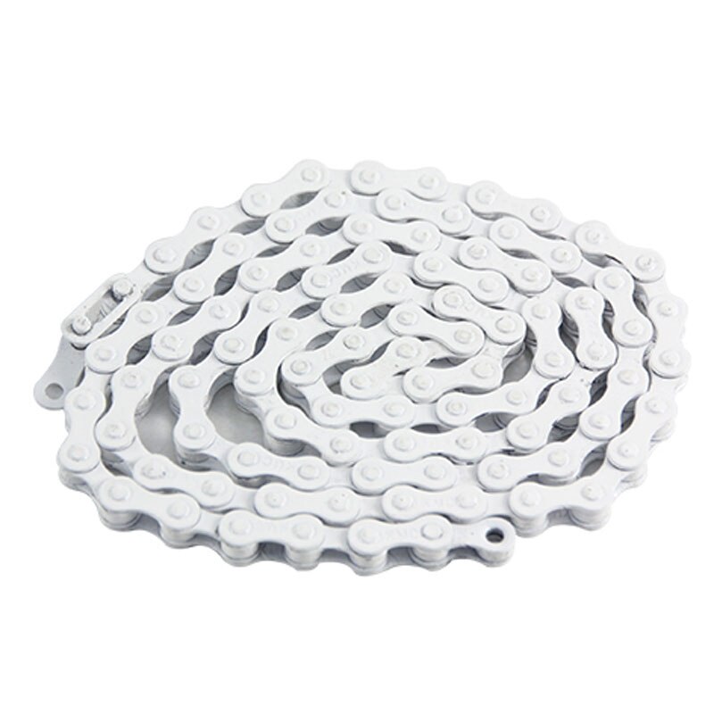 15 farver 98 led fast gear cykelkæde single speed cykelkæde med kædeforbindelse czc 003: Hvid