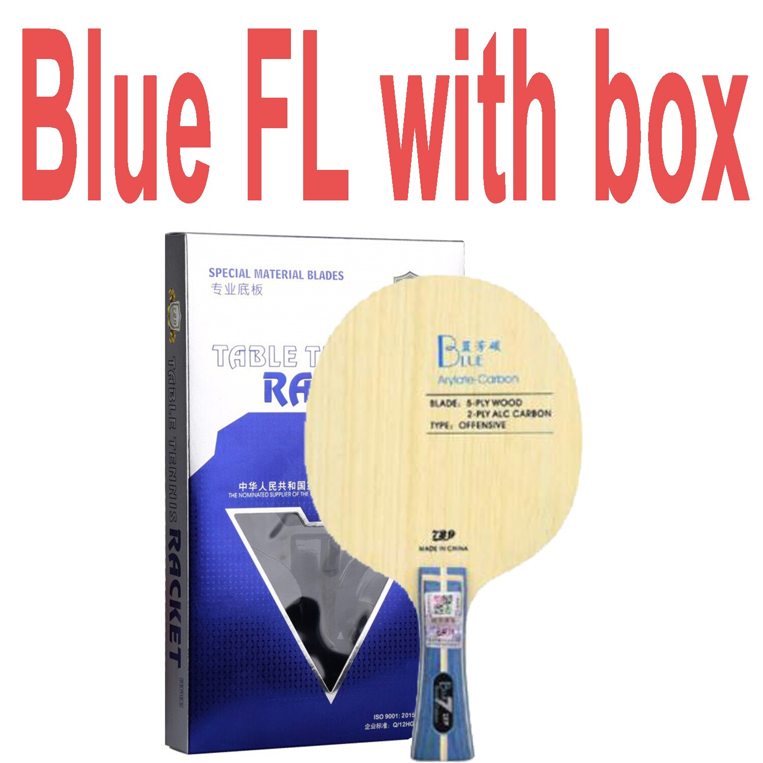 Friendship 729 Black Blue Yellow Carbon Table Tennis Blade Offensive Ping Pong Racket Bat: Blue FL with box