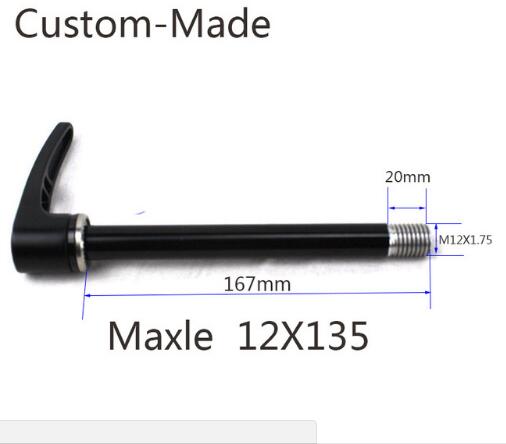 Eje trasero Maxle, 12X142mm, disponible, hecho a medida, eje para bicicleta 12X135 12X148 12X150 ABP 12X142 ABP Boost 12X148: Amarillo