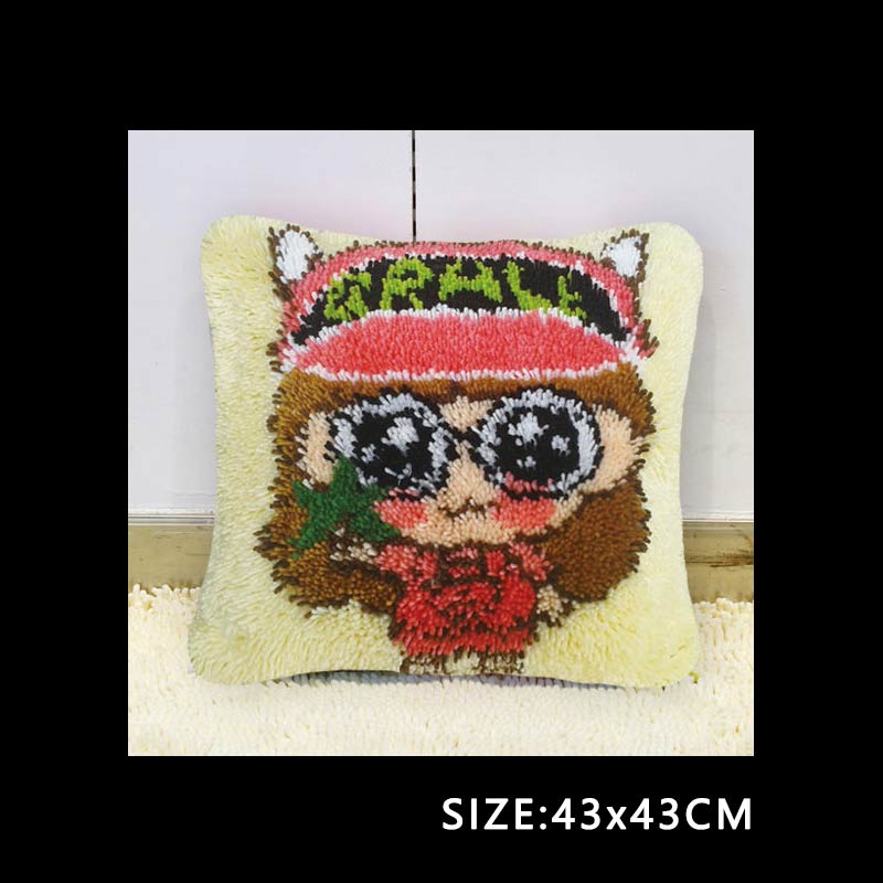 Latch Hook Kits Diy Do It Yourself Sofa Shape Europe Cushions Needlework Mat Lovely Knooppakket Blank Canvas Sofa Shape Cushions: BZ255