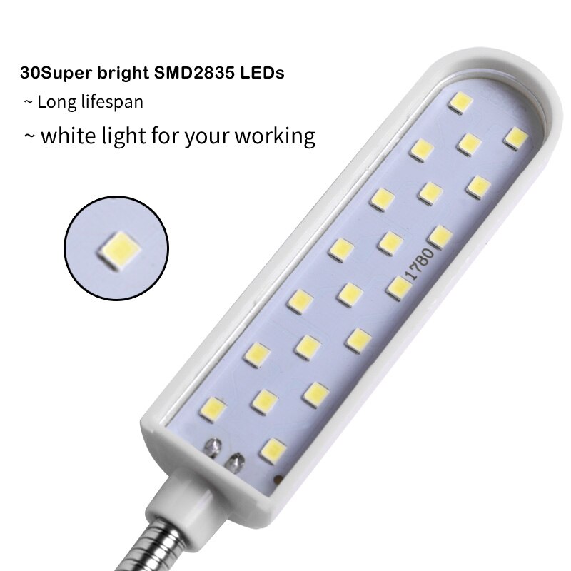 Magnet lampe SMD2835 30LEDS Multifunktionale flexibel Arbeit Lampe Mit Magneten Industrielle Lichter Für Drehmaschinen NäHenne Maschine Lichter