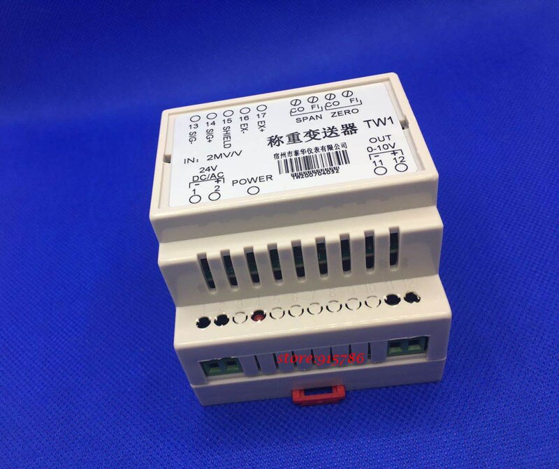 1pcs One into One out Load Cell Signal Amplifier 1mV/2mV/3mV/V Weighing Transmitter Amplifier Output 4-20mA0-5V0-10V