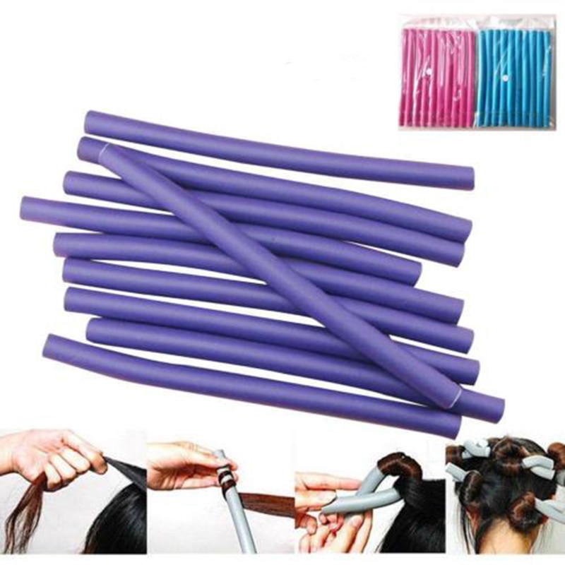Outil de bigoudis magiques pour cheveux, rouleaux de cheveux bouclés doux à faire soi-même, boucles pour cheveux, rouleaux de coiffure en éponge, boucles pour cheveux, J19, 10 pièces/lot