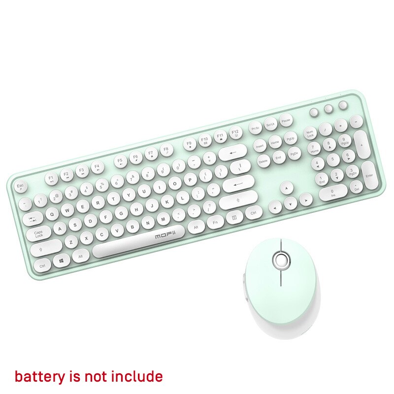 Set van 2.4g draadloze toetsenborden en muizen, schattig roze multifunctioneel toetsenbord en muis voor lenovo/asus/dell muizen, 1600 dpi gamertoetsenbord: Groente