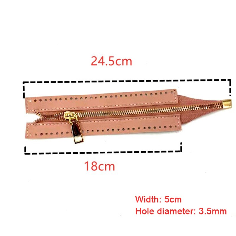 DIY Zipper Para O Saco de Tecido Acessórios de Hardware PU de Couro Com Zíper Saco de Costura 24.5 centímetros Zíper De Metal Para Sapatos Roupas Suprimentos: 6